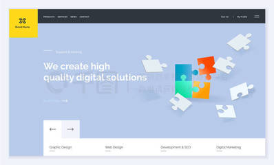 網(wǎng)站模板設(shè)計(jì)。現(xiàn)代矢量插圖的網(wǎng)頁設(shè)計(jì)概念為網(wǎng)站和移動網(wǎng)站的開發(fā)。易于編輯和自定義