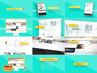 網(wǎng)頁開發(fā)、設(shè)計或網(wǎng)站營銷的宣傳演示AE工程