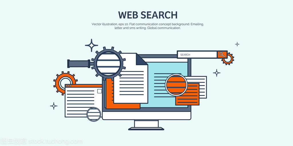 矢量圖。平坦的背景。編碼,編程。Seo。搜索引擎的優(yōu)化。應用程序開發(fā)、 創(chuàng)造。軟件,程序代碼。網站設計